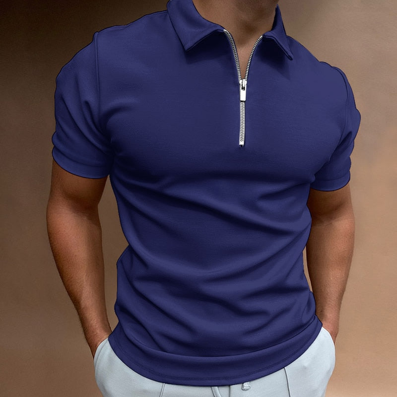 Heren Poloshirt - Ritssluiting - Sportieve Elegantie