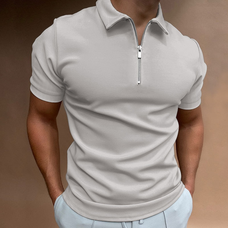 Heren Poloshirt - Ritssluiting - Sportieve Elegantie