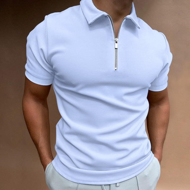 Heren Poloshirt - Ritssluiting - Sportieve Elegantie