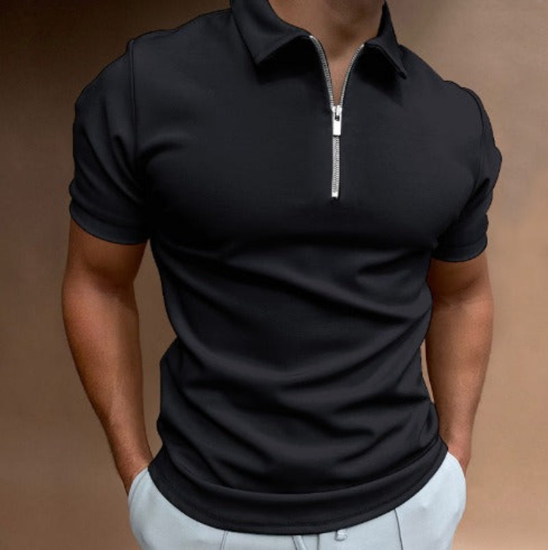 Heren Poloshirt - Ritssluiting - Sportieve Elegantie