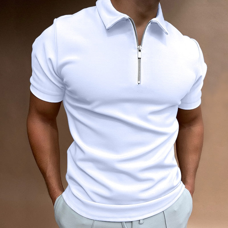 Heren Poloshirt - Ritssluiting - Sportieve Elegantie