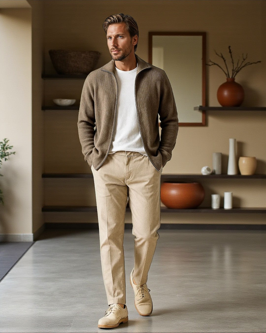 Solstice Wollen Kustjas - Bruin