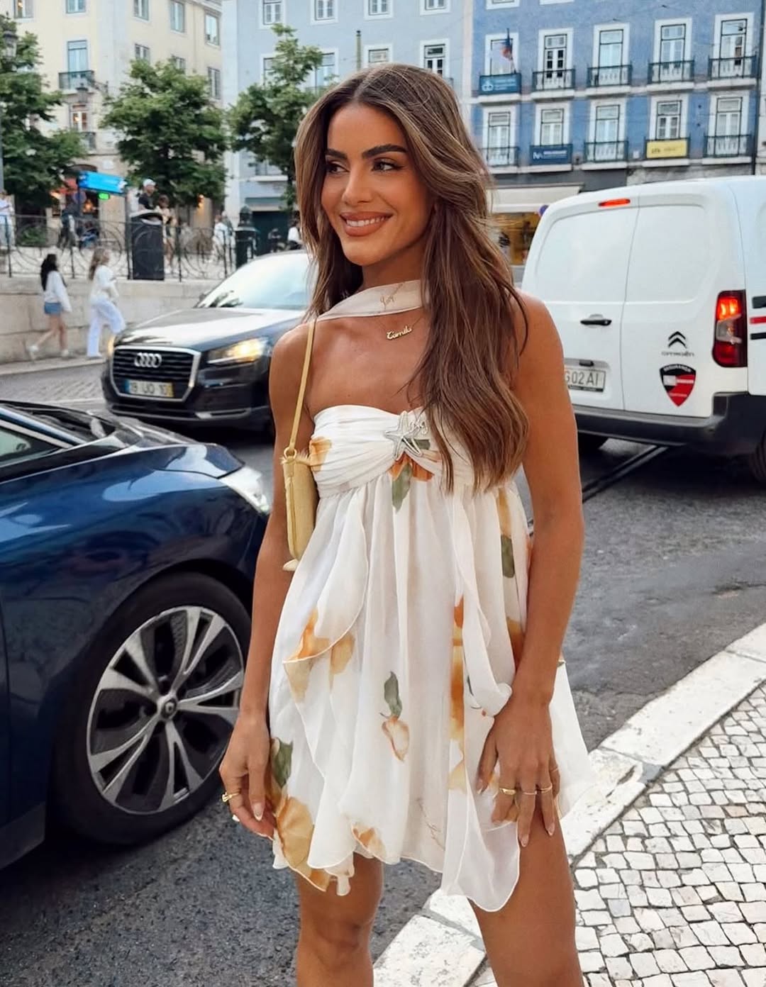 The Lana Floral Chiffon Mini Dress