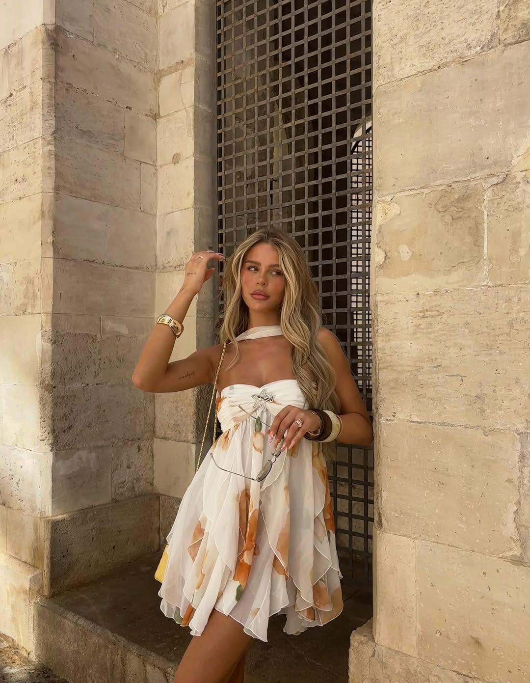 The Lana Floral Chiffon Mini Dress