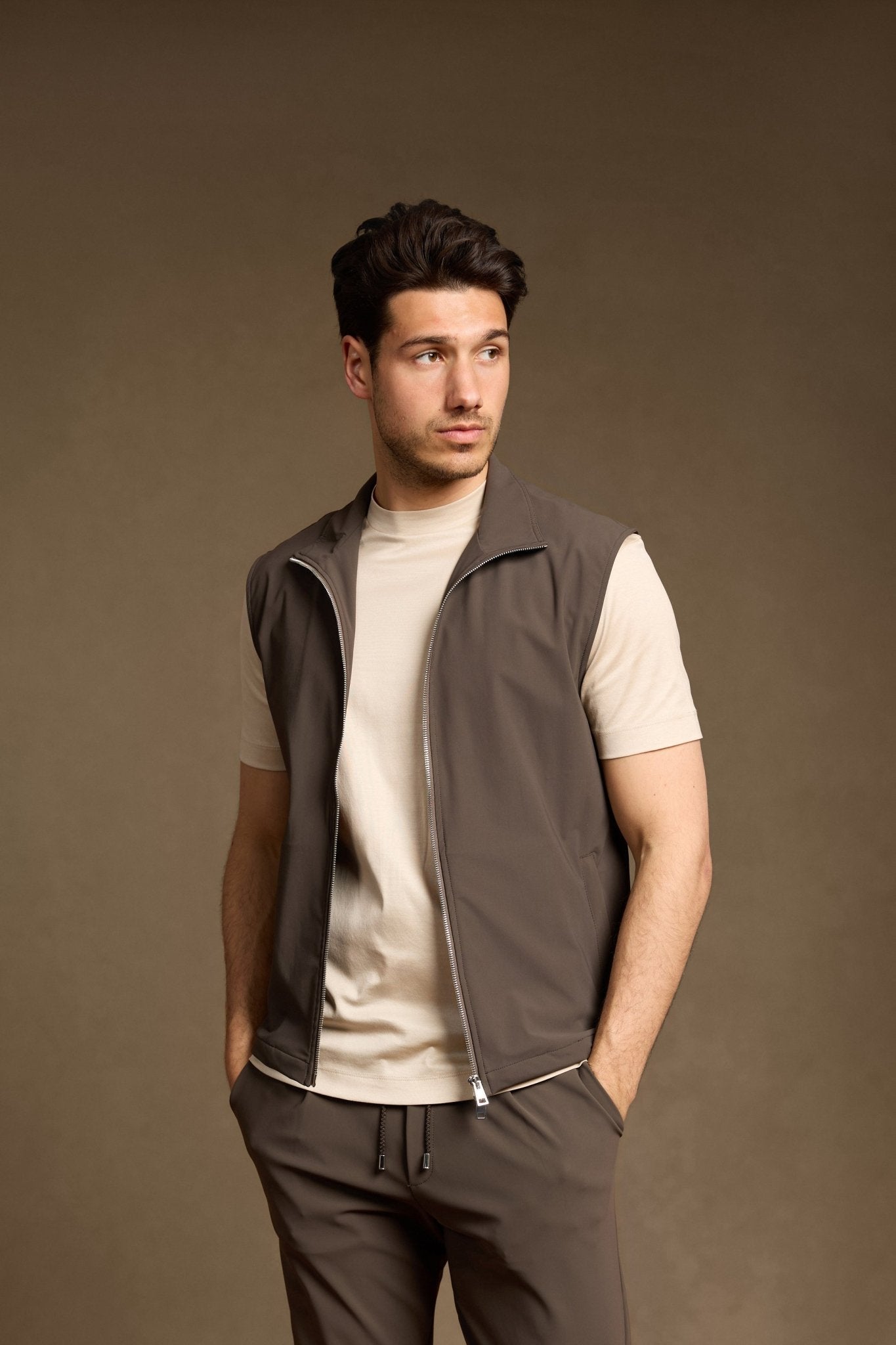 Mocha Brown Tech Gilet