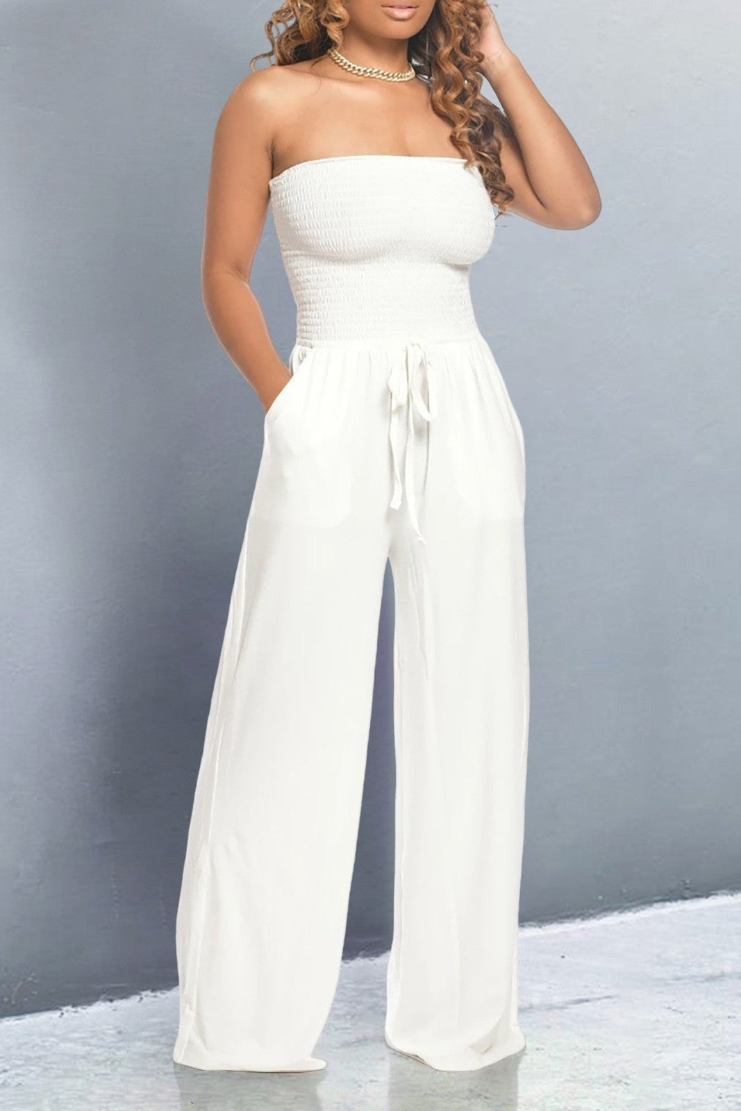 Off-Shoulder Jumpsuit